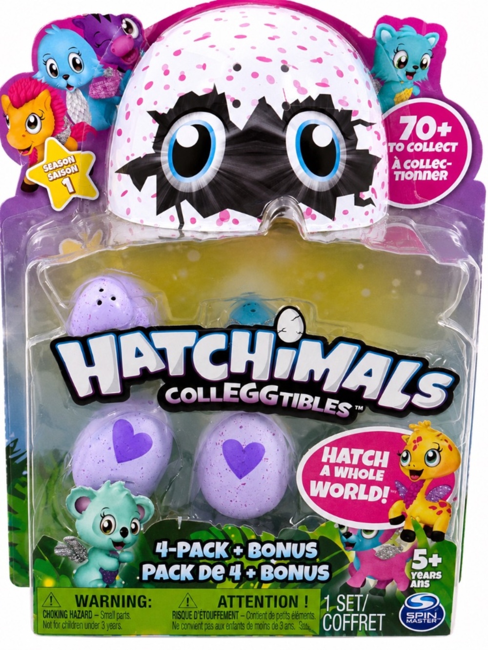 Spin Master Hatchimals CollEGGtibles Season 1 4 Pack Bonus New